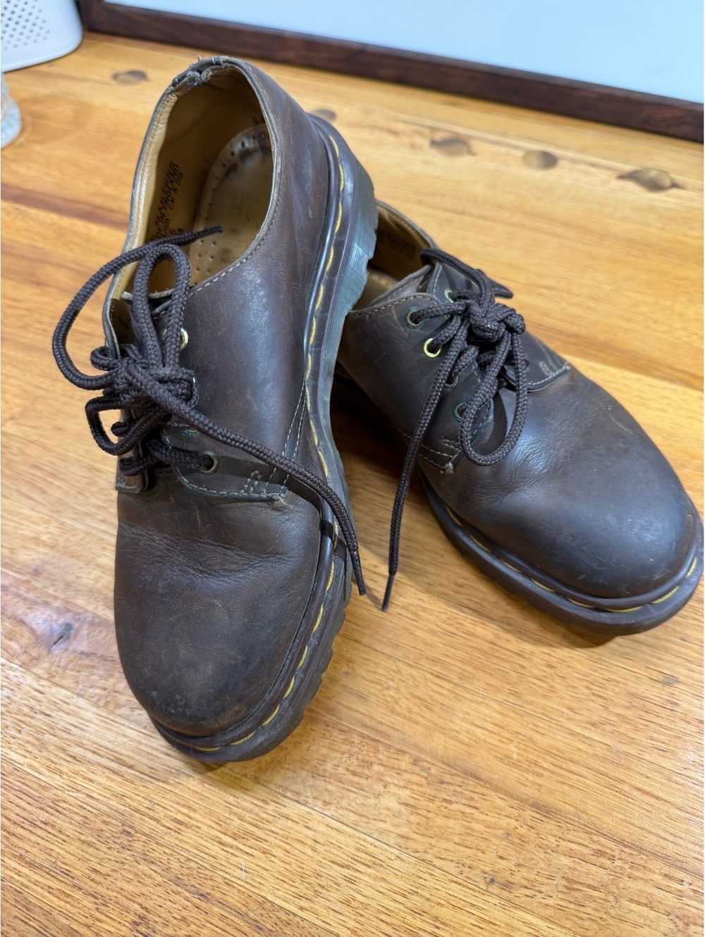 Doc Martens 1461 Dark Brown Leather Derby Comfort  Unisex made in ENGLAND